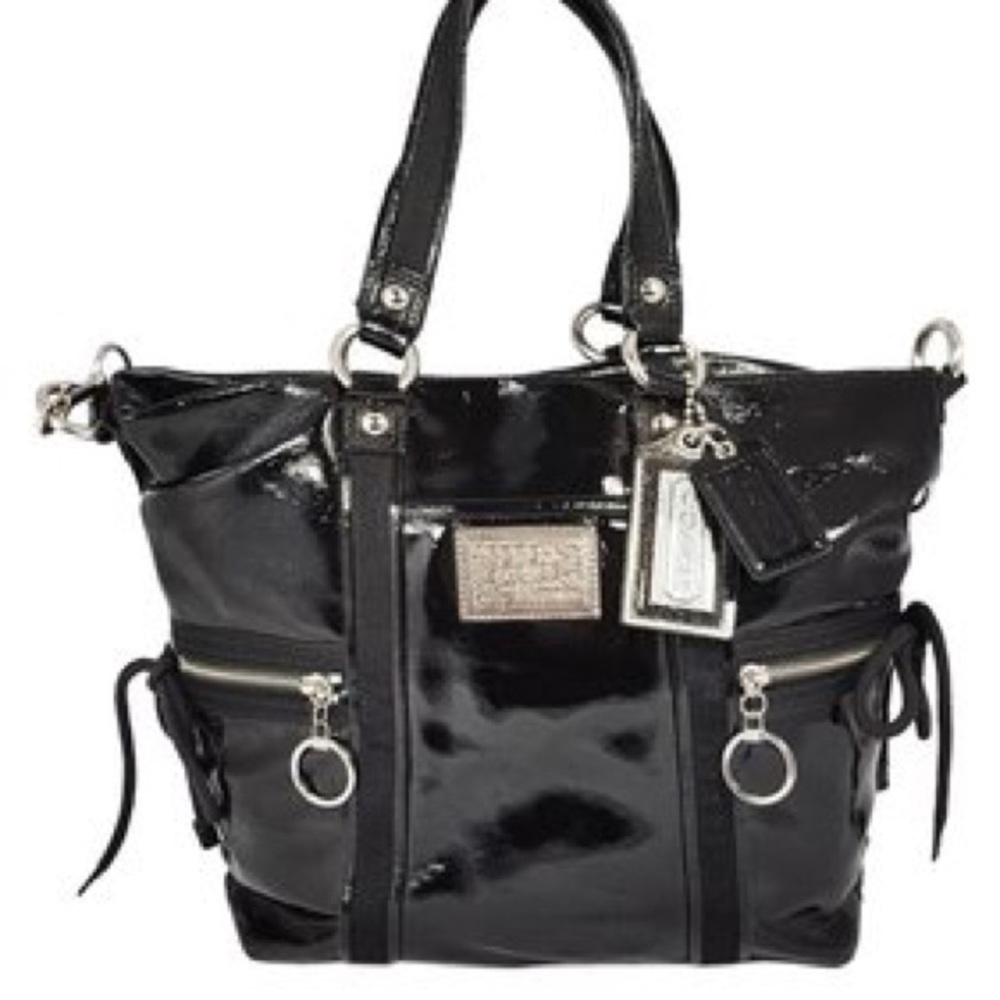 Coach Patent Poppy large bag